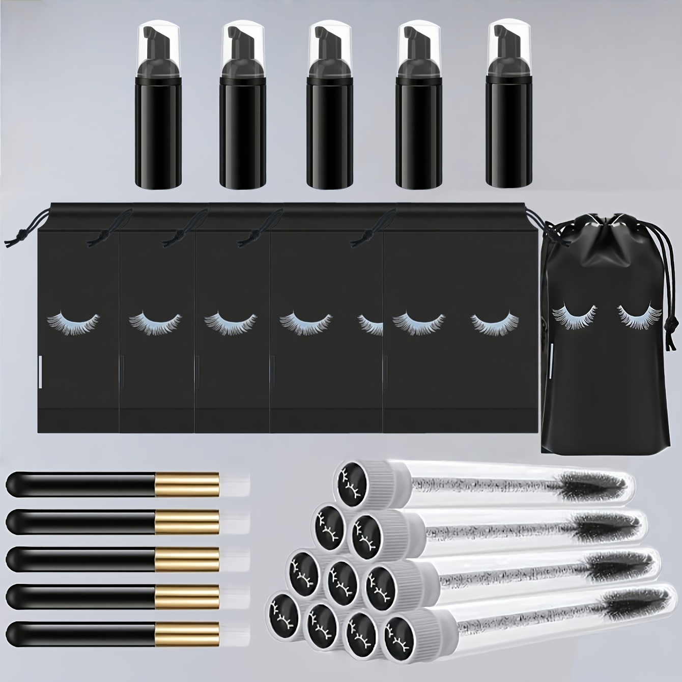 Detailing Brush Set - ชุดดูแลขนตา 20 ชิ้น - ปั๊มโฟม 5