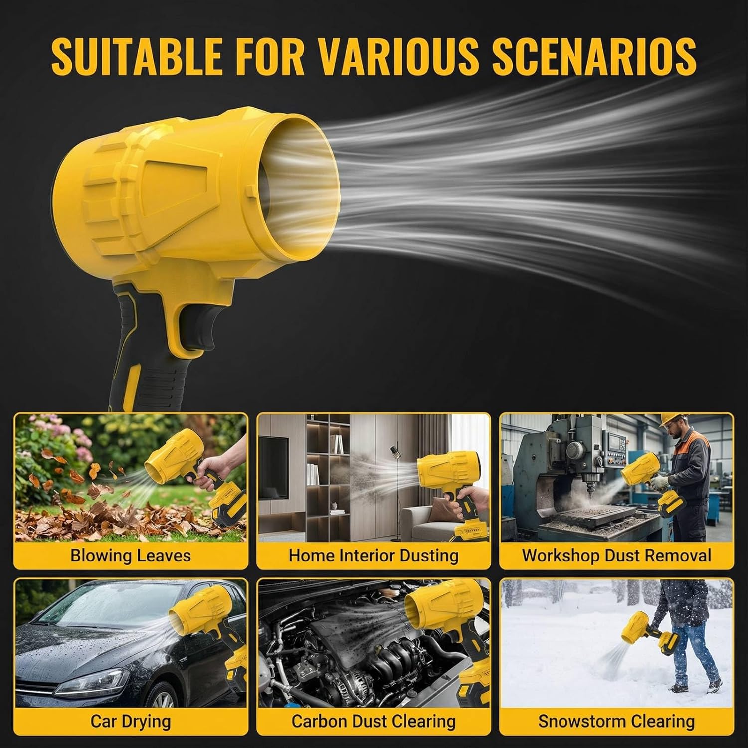 เครื่องเป่าลมไร้สายแบบไร้แปรงถ - Dryer Car Blower บทวิจารณ์และราคา
