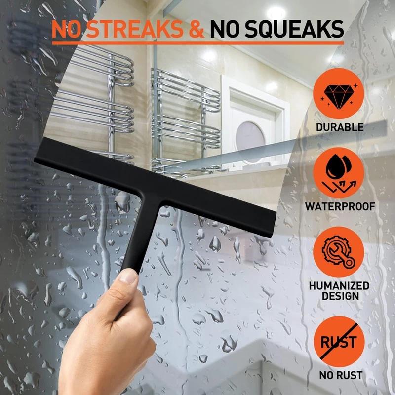 ที่ปาดน้ำซิลิโคนสีดำด้าน ไม่ทิ - Glass Cleaner Streak บทวิจารณ์และราคา