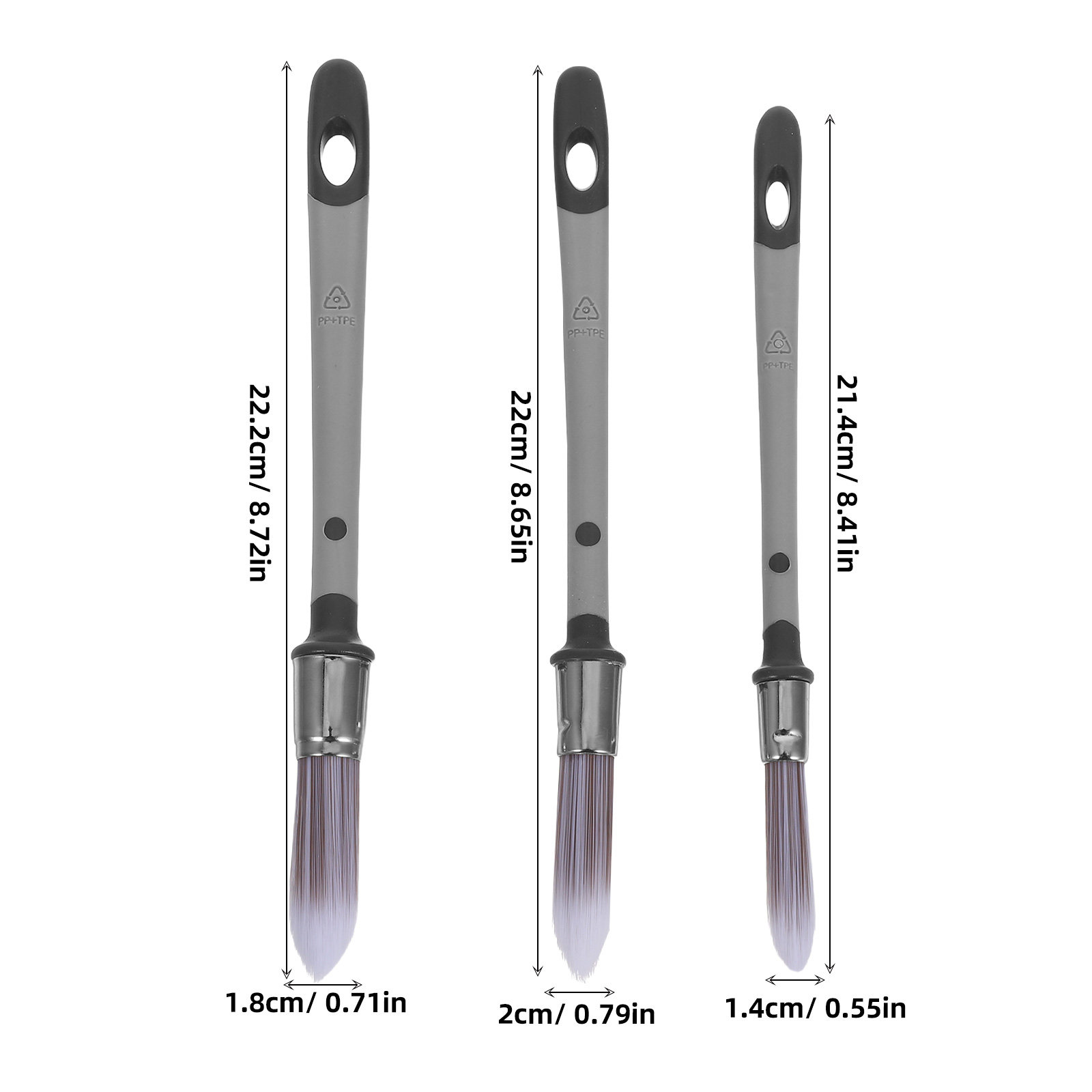 ชุดแปรงทาสี 3 ชิ้น ปลายแหลมโค้ - Detailing Brush Set บทวิจารณ์และราคา