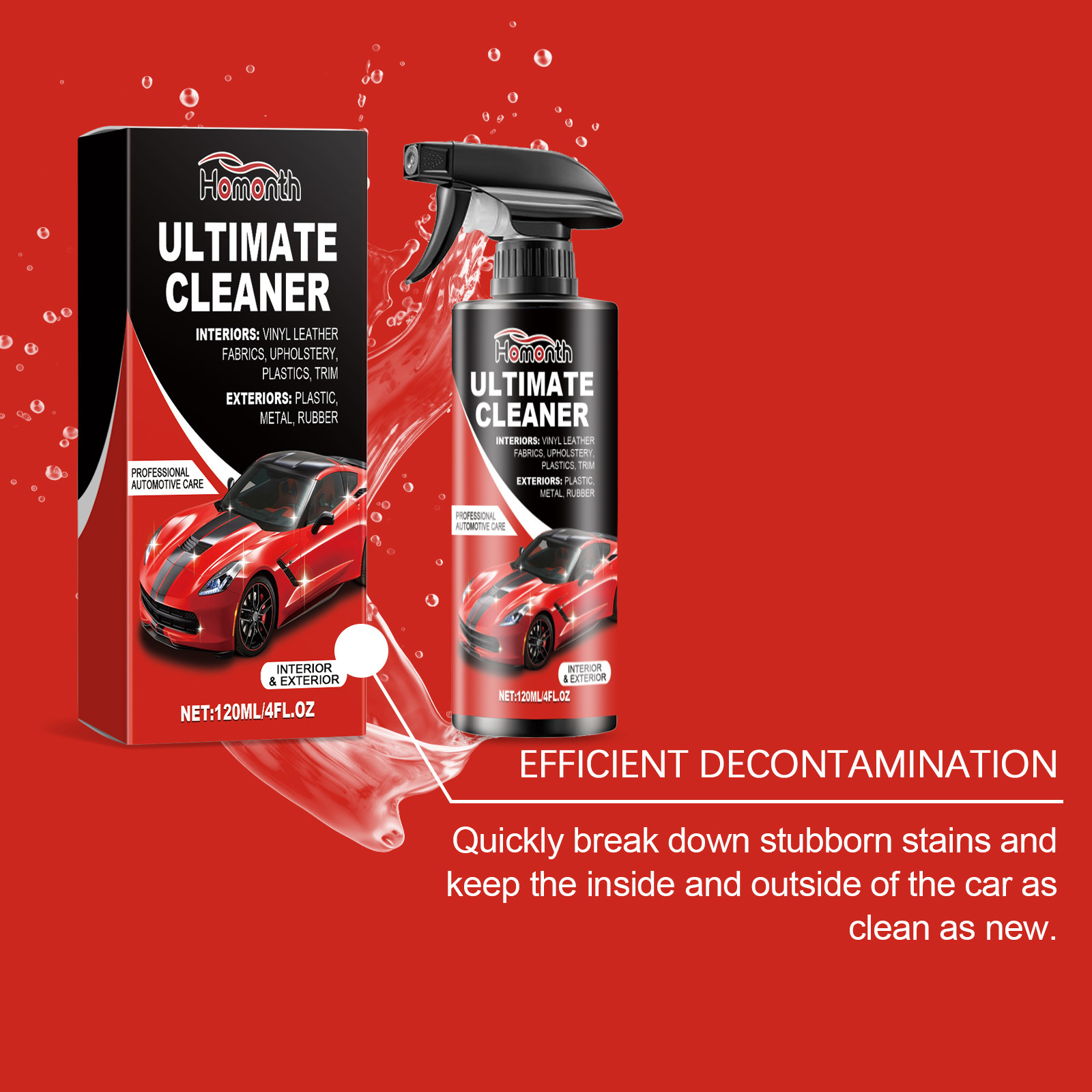 โฮมอนธ์ 120 มล. น้ำยาทำความสะอ - Leather Cleaner Interior บทวิจารณ์และราคา